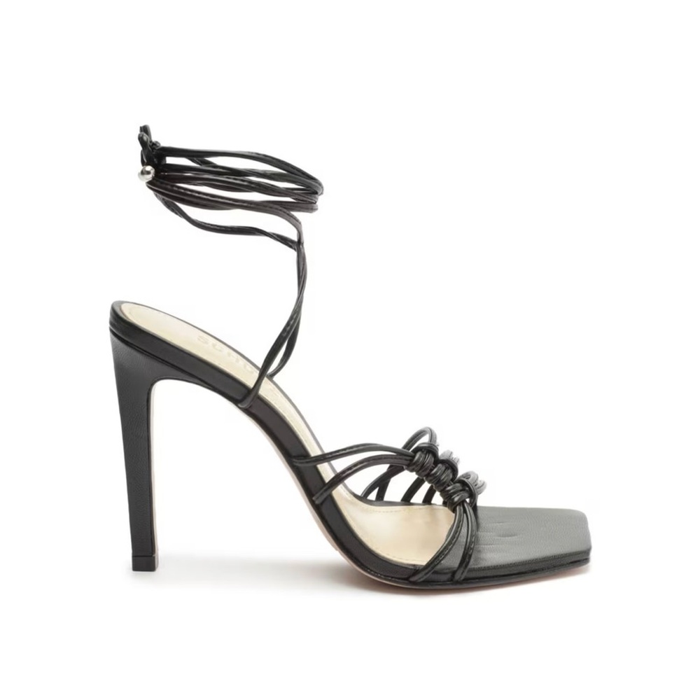 Shultz Black Strappy Heels